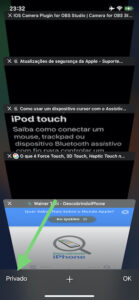 ativar a navegação privada no safari