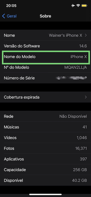 Sobre Modelo do iPhone