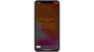 ativar a navegação privada no safari